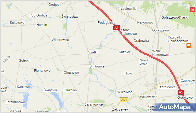 mapa Pustki Śmiłowskie, Pustki Śmiłowskie na mapie Targeo