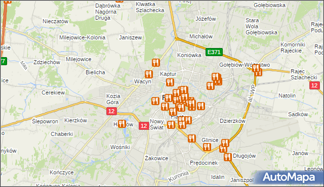 mapa Radomia, Radom na mapie Targeo