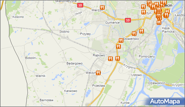 mapa Rajkowo, Rajkowo na mapie Targeo
