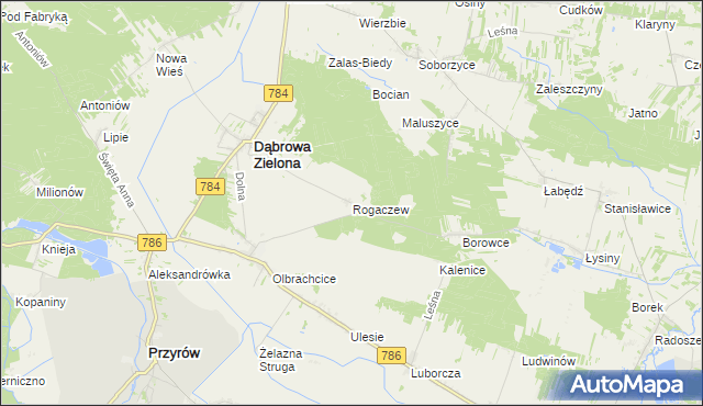 mapa Rogaczew, Rogaczew na mapie Targeo