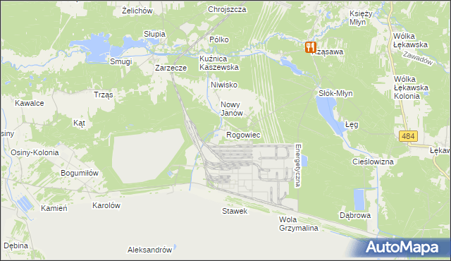 mapa Rogowiec, Rogowiec na mapie Targeo