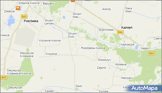 mapa Rożdżałów-Kolonia, Rożdżałów-Kolonia na mapie Targeo