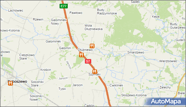 mapa Sarbiewo gmina Baboszewo, Sarbiewo gmina Baboszewo na mapie Targeo