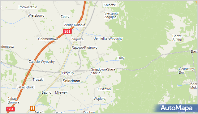 mapa Stare Jemielite, Stare Jemielite na mapie Targeo