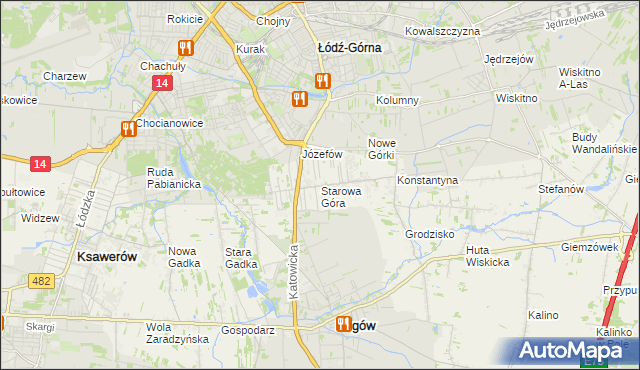 mapa Starowa Góra, Starowa Góra na mapie Targeo