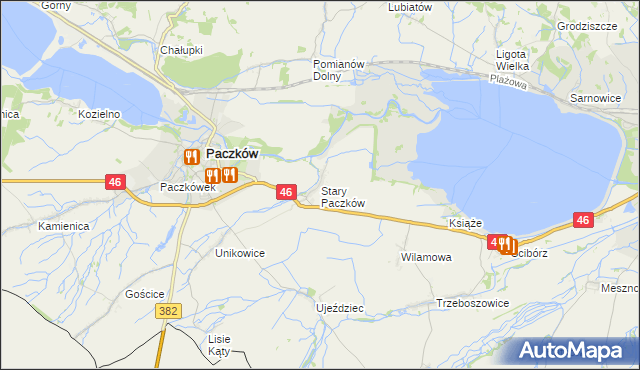 mapa Stary Paczków, Stary Paczków na mapie Targeo