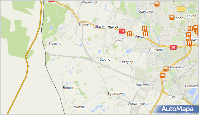 mapa Stobno gmina Kołbaskowo, Stobno gmina Kołbaskowo na mapie Targeo