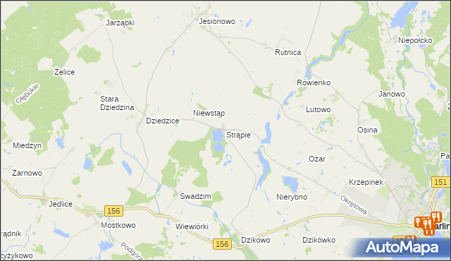 mapa Strąpie, Strąpie na mapie Targeo