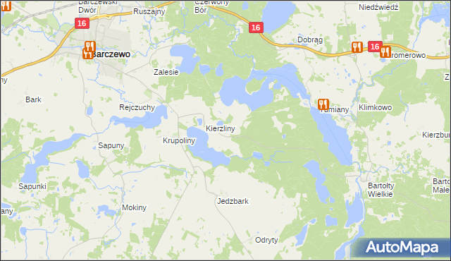 mapa Studzianek gmina Barczewo, Studzianek gmina Barczewo na mapie Targeo