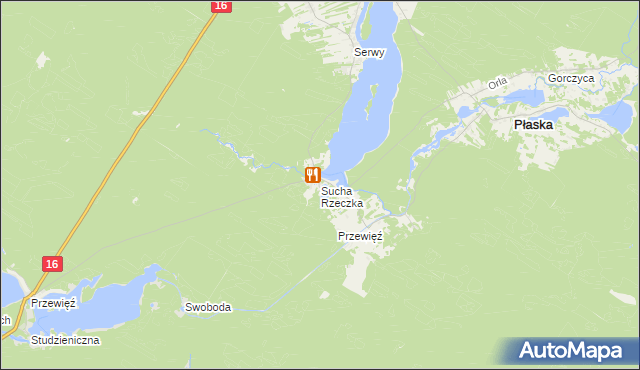 mapa Sucha Rzeczka, Sucha Rzeczka na mapie Targeo