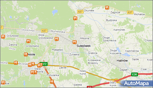 mapa Sulejówek, Sulejówek na mapie Targeo