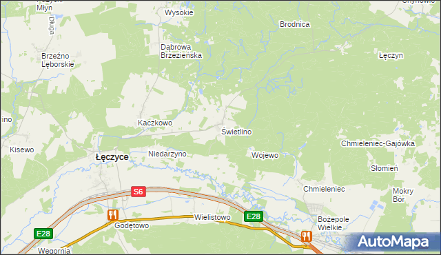 mapa Świetlino, Świetlino na mapie Targeo