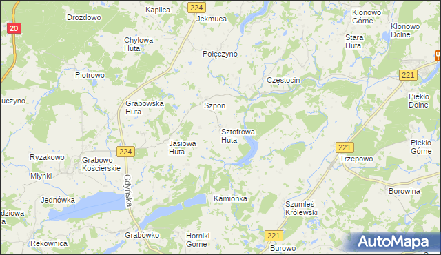 mapa Sztofrowa Huta, Sztofrowa Huta na mapie Targeo