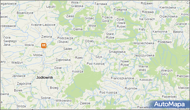 mapa Szyk, Szyk na mapie Targeo