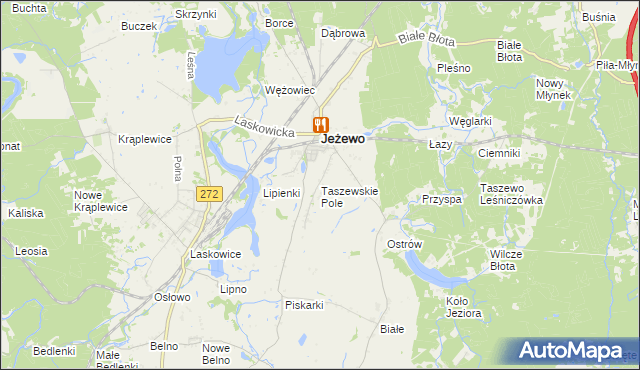 mapa Taszewskie Pole, Taszewskie Pole na mapie Targeo