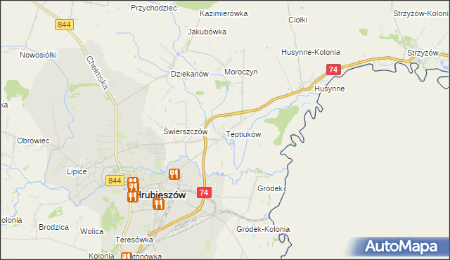 mapa Teptiuków, Teptiuków na mapie Targeo