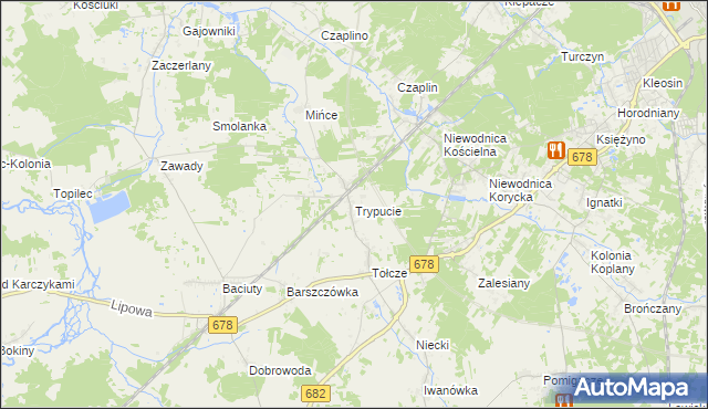 mapa Trypucie, Trypucie na mapie Targeo