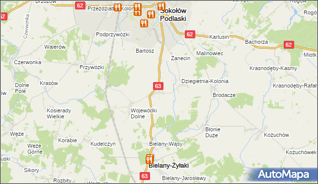 mapa Wojewódki Górne, Wojewódki Górne na mapie Targeo