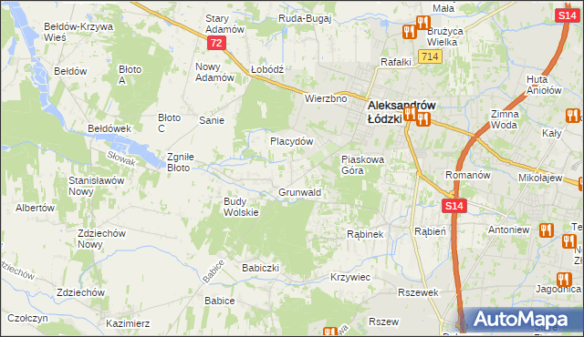 mapa Wola Grzymkowa, Wola Grzymkowa na mapie Targeo