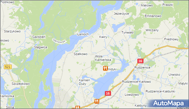 mapa Wola Kamieńska, Wola Kamieńska na mapie Targeo
