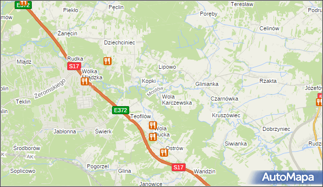 mapa Wola Karczewska, Wola Karczewska na mapie Targeo