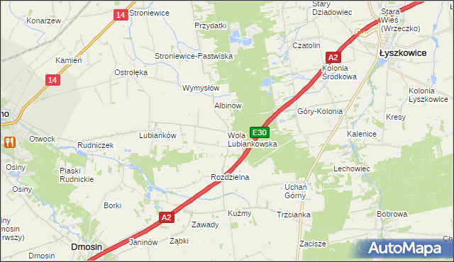mapa Wola Lubiankowska, Wola Lubiankowska na mapie Targeo