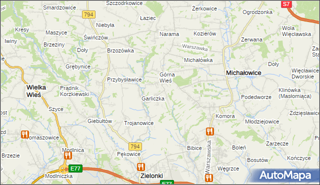 mapa Wola Zachariaszowska, Wola Zachariaszowska na mapie Targeo