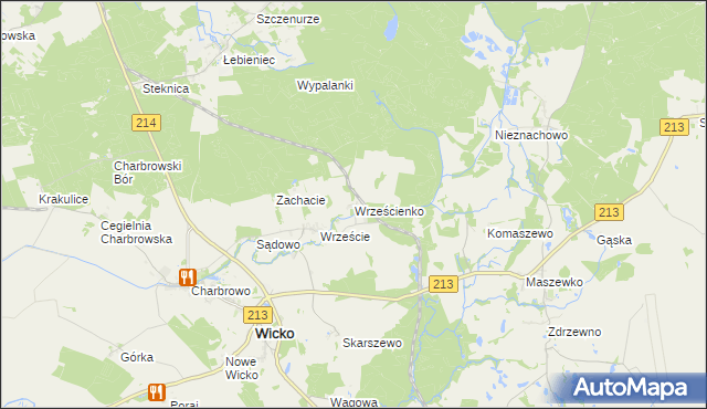 mapa Wrześcienko, Wrześcienko na mapie Targeo