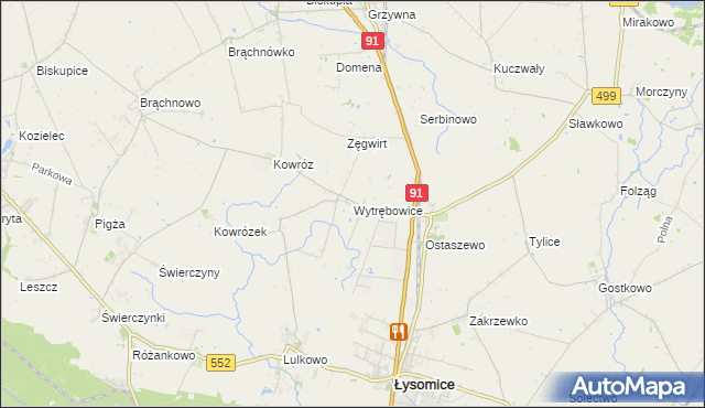 mapa Wytrębowice, Wytrębowice na mapie Targeo