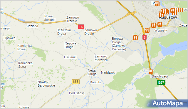 mapa Żarnowo Pierwsze, Żarnowo Pierwsze na mapie Targeo