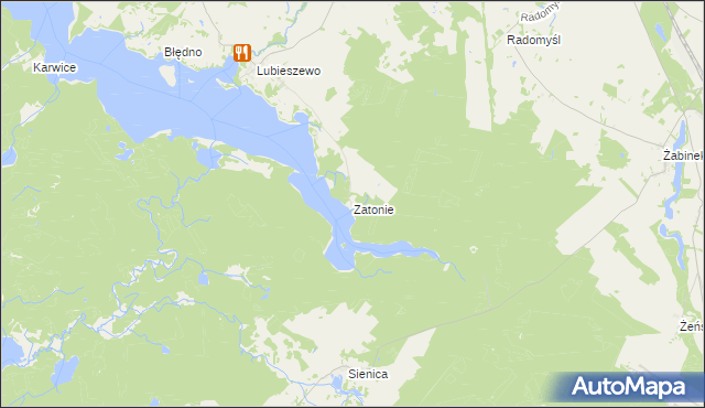 mapa Zatonie, Zatonie na mapie Targeo