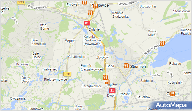 mapa Zbytków, Zbytków na mapie Targeo