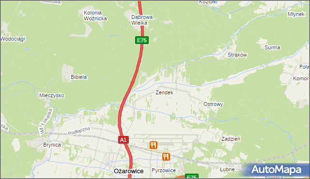 mapa Zendek, Zendek na mapie Targeo