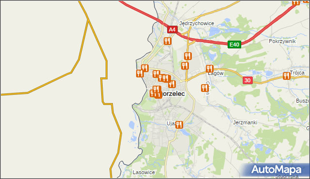 mapa Zgorzelec, Zgorzelec na mapie Targeo