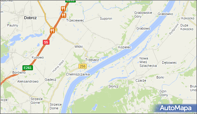 mapa Zła Wieś gmina Dobrcz, Zła Wieś gmina Dobrcz na mapie Targeo