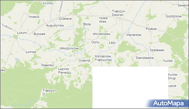 mapa Michalinów Trąbczyński, Michalinów Trąbczyński na mapie Targeo