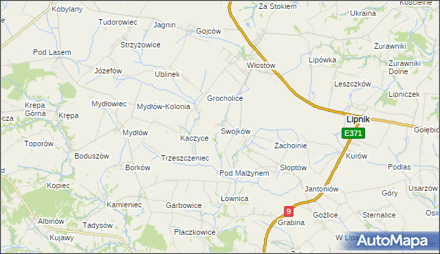 mapa Swojków gmina Lipnik, Swojków gmina Lipnik na mapie Targeo