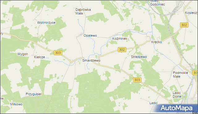 mapa Brudzewo gmina Szczaniec, Brudzewo gmina Szczaniec na mapie Targeo