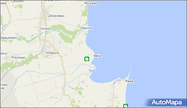 mapa Beka, Beka na mapie Targeo