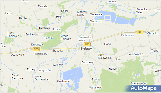 gmina bielawy mapa Rezerwat przyrody w Bielawy powiat łowicki :: Las, Rezerwat na 