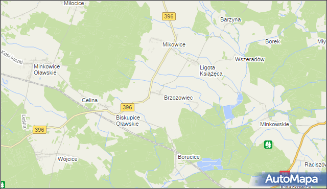 mapa Brzozowiec gmina Namysłów, Brzozowiec gmina Namysłów na mapie Targeo