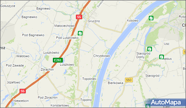 mapa Chrystkowo, Chrystkowo na mapie Targeo