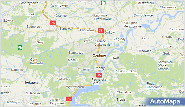 mapa Czchów, Czchów na mapie Targeo