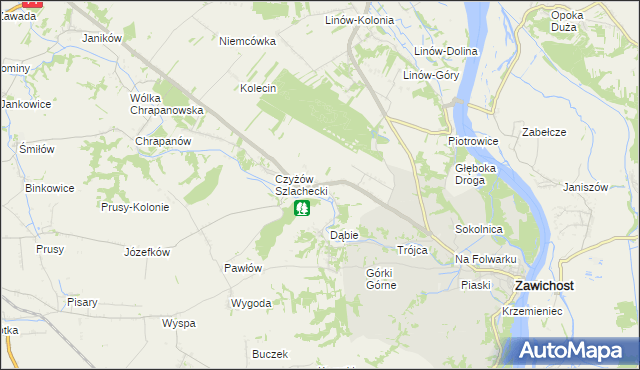 mapa Czyżów Plebański, Czyżów Plebański na mapie Targeo