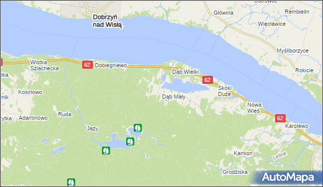 mapa Dąb Mały, Dąb Mały na mapie Targeo