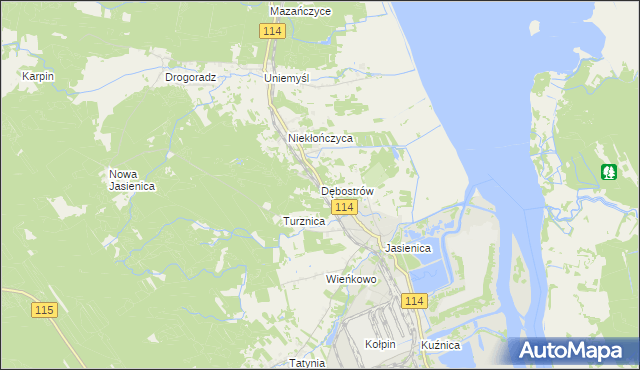 mapa Dębostrów, Dębostrów na mapie Targeo