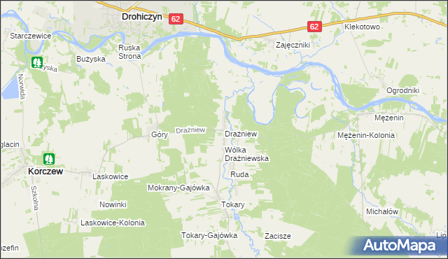 mapa Drażniew, Drażniew na mapie Targeo