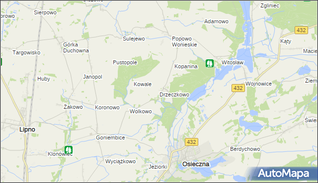 mapa Drzeczkowo, Drzeczkowo na mapie Targeo