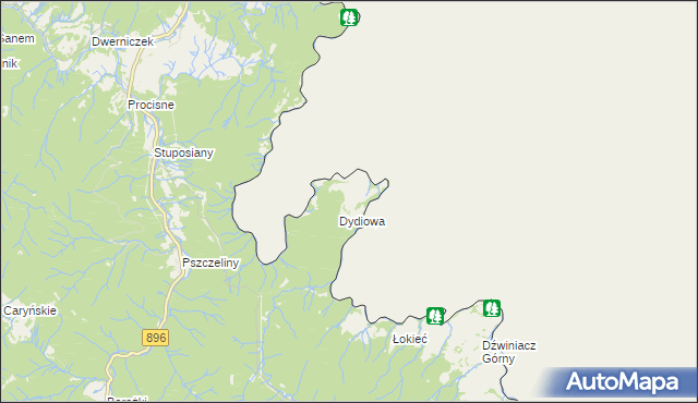 mapa Dydiowa, Dydiowa na mapie Targeo