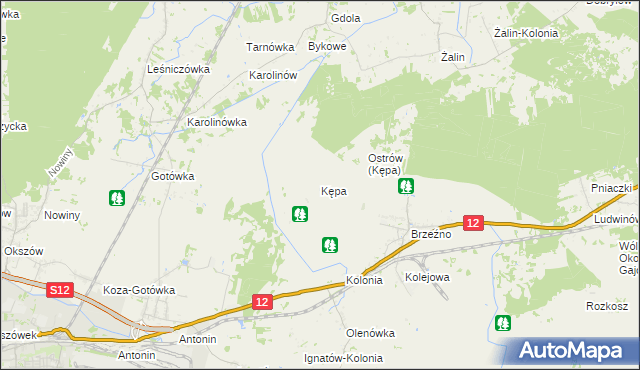 mapa Kępa gmina Dorohusk, Kępa gmina Dorohusk na mapie Targeo
